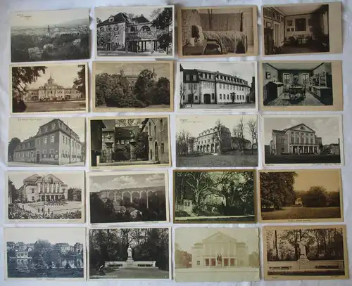 Sammlung 73 Ansichtskarten Weimar - Schloss, Gartenhaus, Schillerhaus (100610)