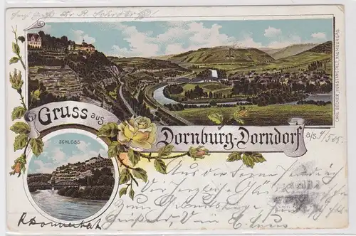 58247 Lithographie Ak Gruss aus Dornburg-Dorndorf 1905