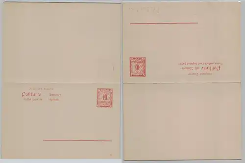 13407 GS Postkarte mit Antwort P82/01 Bayern 10/10 Pfennig um 1907