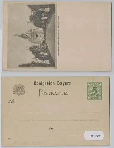 901382 Ganzsachen Ak Bayrischen Landesausstellung Nürnberg 1896