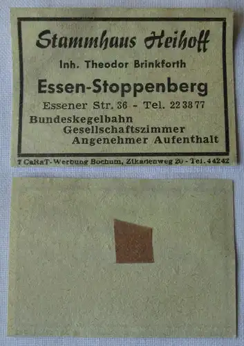 Streichholzetikett Stammhaus Heihoff Inh. Brinkforth Essen-Stoppenberg (140667)