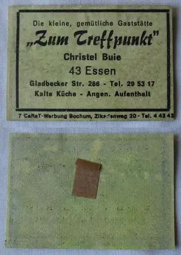 Streichholzetikett Gaststätte "Zum Treffpunkt" Christel Buie Essen (144921)