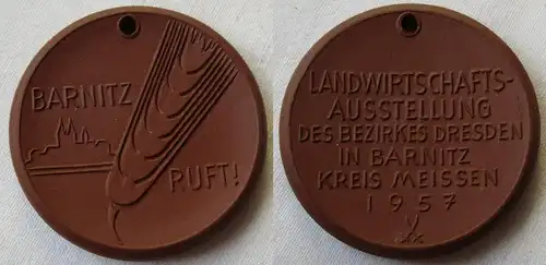 DDR Medaille Landwirtschaftsausstellung Bezirk Dresden Barnitz 1957 (149757)