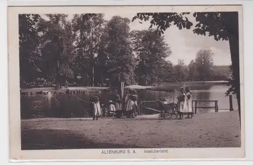 61598 Ak Altenburg S.-A. Inselüberfahrt 1918