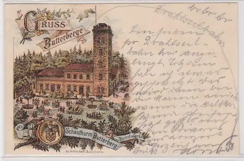 903561 Ak Lithographie Gruß vom Butterberge bei Bischofswerda 1900