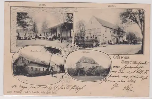 86182 Mehrbild Ak Gruß aus Glauschnitz Gasthof, Forsthaus usw. 1906