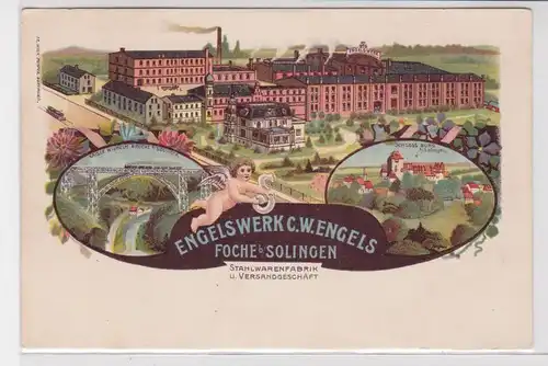 26285 Reklame Ak Foche bei Solingen Engelswerk C.W.Engels um 1910
