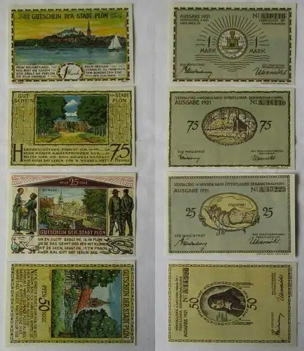 4 Banknote Notgeld Stadt Plön 1921 (119765)