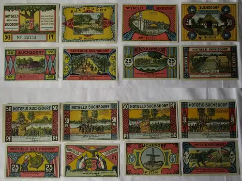 8 Banknoten Notgeld Gemeinde Suchsdorf (1921) (111792)