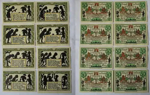 8 Banknoten Notgeld Sparkasse der Stadt Rehburg 1.5.1921 (120966)