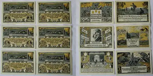 6 Banknoten Notgeld Stadt Eschershausen 1921 komplette Serie (129507)