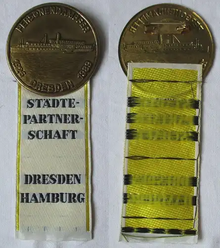 DDR Abzeichen Personendampfer Dresden 1926 - 1989 Städtepartnerschaft (164157)