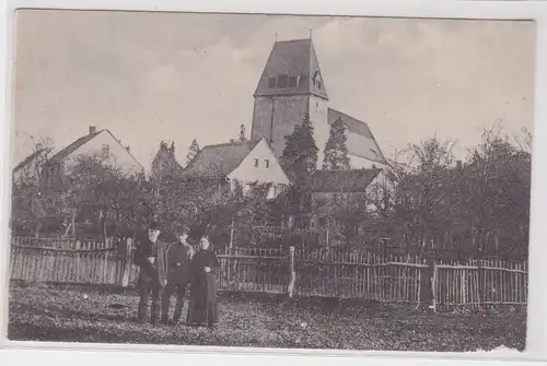 904053 Feldpost Ak Großbardau bei Grimma Kirche 1918