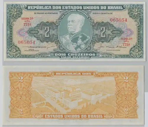 2 Cruzeiros Banknote Brasilien (1953) Pick 157 UNC (149520)