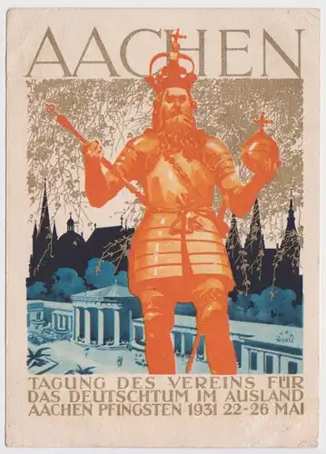 87341 Ak Aachen Tagung des Vereins für das Deutschtum im Ausland 1931