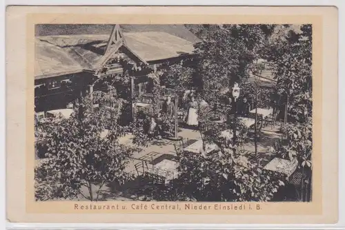77314 Ak Nieder Einsiedl Dolní Poustevna Restaurant und Café Central um 1920