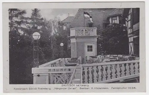 40886 Ak Gautzsch bei Leipzig Konzertpark Schloß Rheinsberg 1918