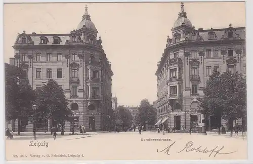 901199 Ak Leipzig Dorotheenstraße mit Geschäften 1902