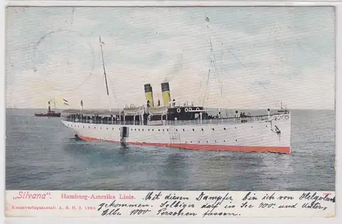 99882 Ak Dampfer "Silvana" der Hamburg Amerika Linie 1907