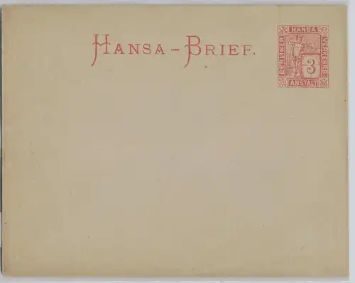 77700 Privatpost Ganzsachen Brief Hansa Berliner Verkehrsanstalt vor 1900