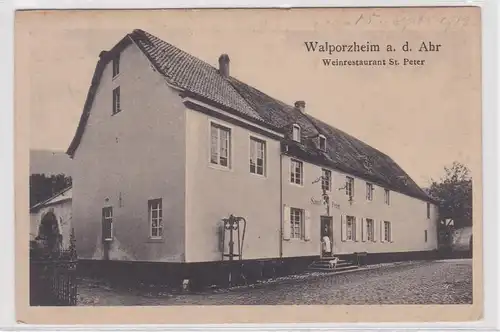 38470 Ak Walporzheim a.d.Ahr Weinrestaurant St.Peter 1913
