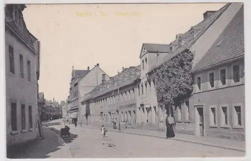 900817 Ak Hartha in Sachsen Albertstrasse mit Klempnerei um 1910