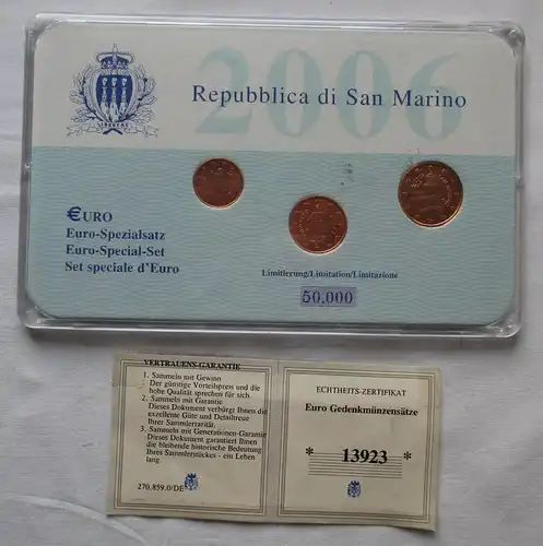 KMS Kursmünzensatz San Marino 2006 Euro Spezialsatz Limitierung 50.000 (102449)