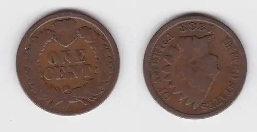 1 Cent Kupfer Münze USA 1888 (122804)