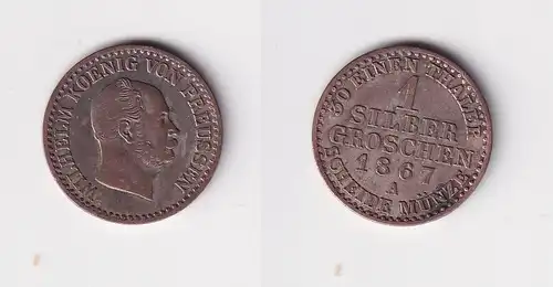 1 Silbergroschen Münze Preussen Wilhelm I. 1867 A ss (150056)
