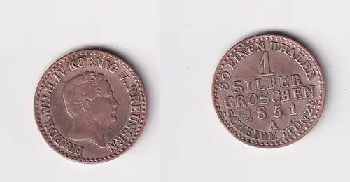 1 Silbergroschen Münze Preussen Wilhelm IV. 1851 A ss (157895)