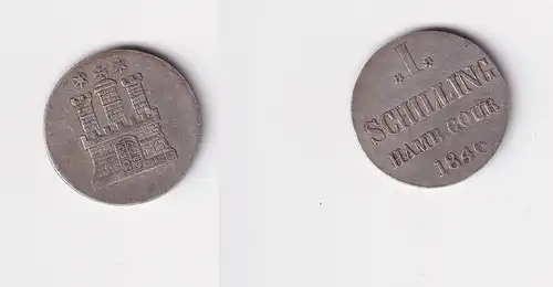 1 Schilling Silber Münze Hamburg 1846 ss (152485)