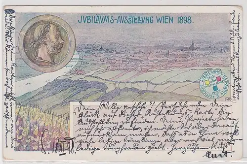 902394 AK Jubiläums-Ausstellung Wien 1898 - Offizielle Ausstellungs-Postkarte 8