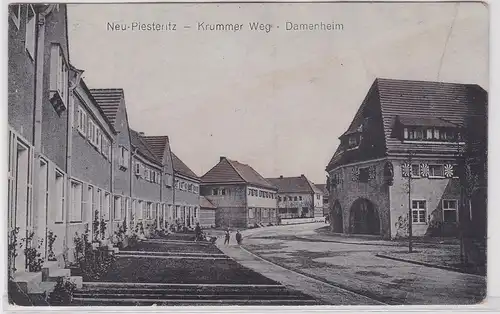 16997 Ak Neu-Piesteritz bei Wittenberg Krummer Weg Damenheim 1919