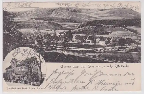902934 Mehrbild Ak Gruß aus der Sommerfrische Welsede Gasthof zur Post 1906