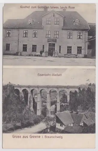 902559 Mehrbild Ak Gruß aus Greene in Braunschweig Gasthof, Viaduct 1908