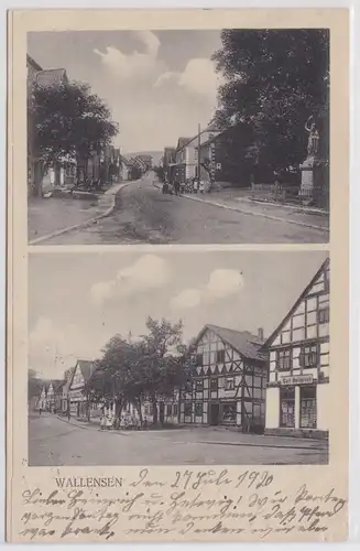903042 Mehrbild Ak Wallensen Strassenansichten mit Geschäften 1920