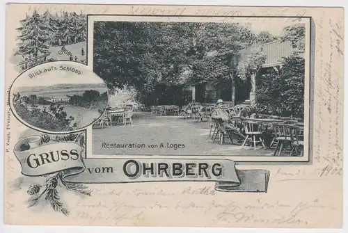 902927 Mehrbild Ak Gruß vom Ohrberg Schloss und Restauration 1902