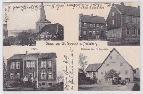 902930 Mehrbild Ak Gruß aus Schlewecke bei Derneburg Bäckerei usw. 1911
