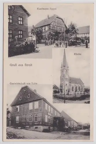 902910 Mehrbild Ak Gruß aus Stroit Gastwirtschaft, Kaufmann Apel 1908