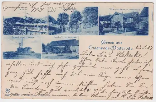 902923 Mehrbild Ak Gruß aus Oldenrode Düderode Gewerkschaft "Ernst" usw. 1904
