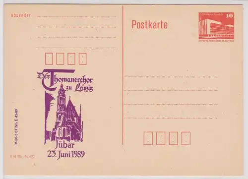 902217 GS Postkarte Der Thomanerchor zu Leipzig Jübar 23.Juni 1989