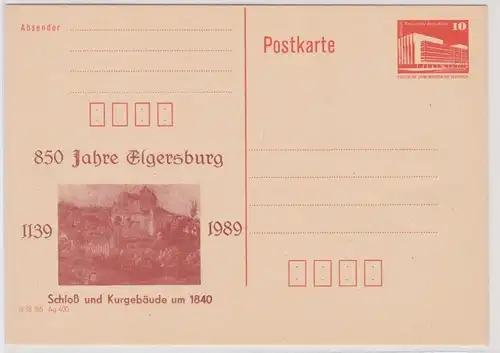 902213 GS Postkarte 850 Jahre Elgersburg 1139-1989