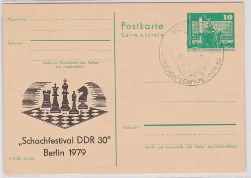 902338 GS Postkarte "Schachfestival DDR 30" Berlin 1979