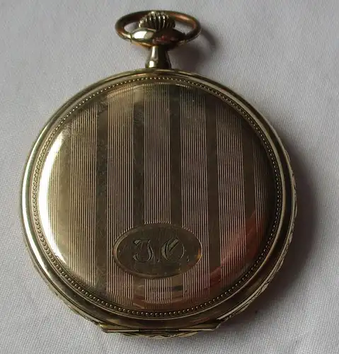 Savonette Taschenuhr Favor Gustav Rau Pforzheim Walz-Gold-Doublè um 1920 /159873