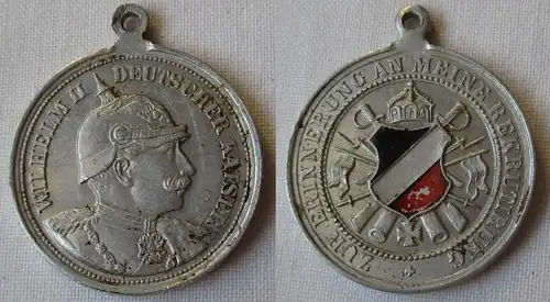 Medaille deutscher Kaiser Wilhelm II Erinnerung an die Rekrutierung (145580)