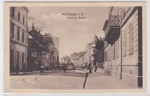 53931 AK Mülhausen im Elsass - Colmarer Straße, Straßenansicht mit Geschäften