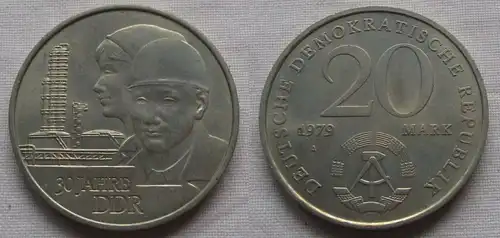 DDR Gedenk Münze 20 Mark 30.Jahrestag der DDR 1979 (135971)