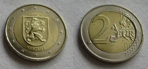 2 Euro Gedenkmünze Lettland 2017 Region  Kurzeme Stgl. (159330)
