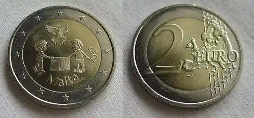 2 Euro Gedenkmünze Malta 2017 Frieden (SERIE SOLIDARITÄT) Stgl. (159298)