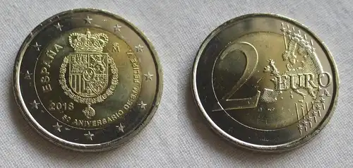 2 Euro Bi-Metall Münze Spanien 2018 50. Geburtstag von König Felipe VI. (159847)